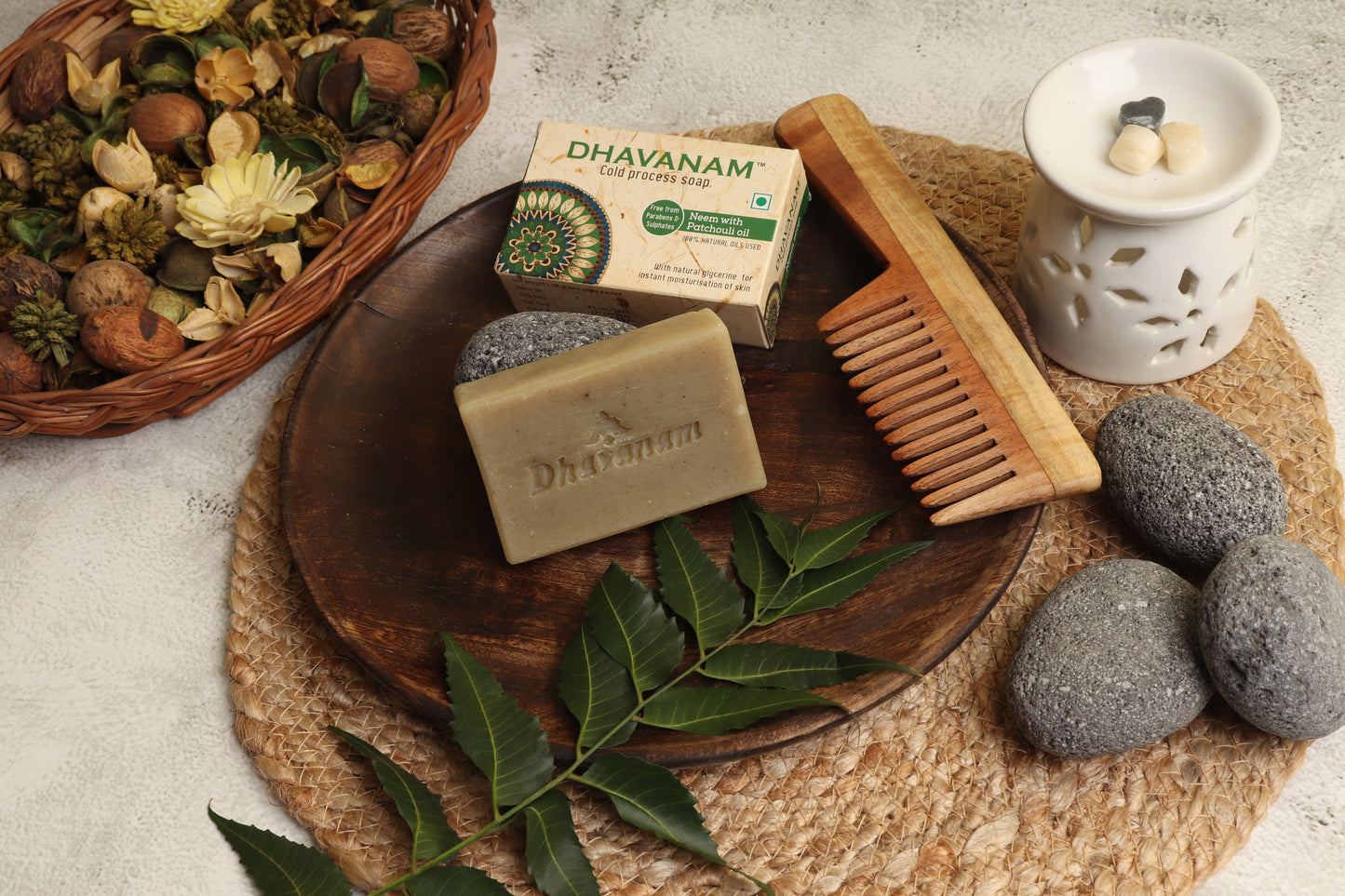 Dhavanam Neem Purifying Soap (Deep Cleansing & Anti-Bacterial)- pack of 3