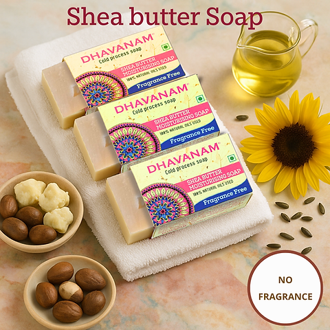 Fragrance Free Shea Butter Moisturising Soap – For Soft Skin (pack of3)