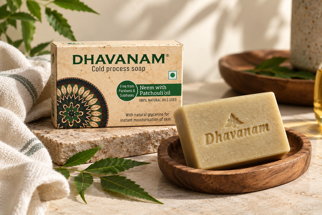 Dhavanam Natural Neem Soap (Refreshing Herbal Cleansing) – Pack of 3
