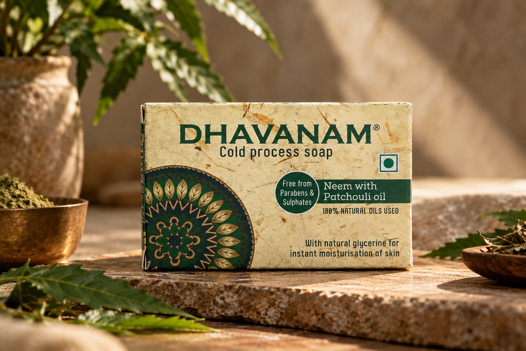 Dhavanam Natural Neem Soap (Refreshing Herbal Cleansing) – Pack of 3